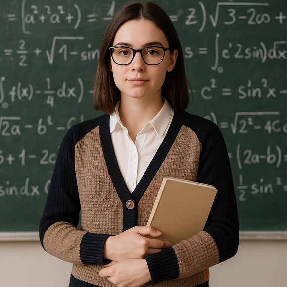 THML | Black and Brown with Accent Orange Strips Rabbit Cardigan - Picture 9 of 11